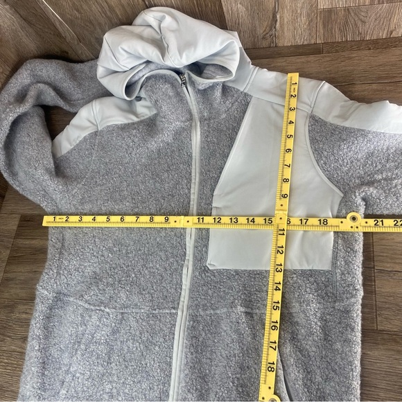 Lululemon Tundra Trek Mens S Full Zip Wool Blend Jacket Hooded Gray Athleisure - Picture 5 of 9